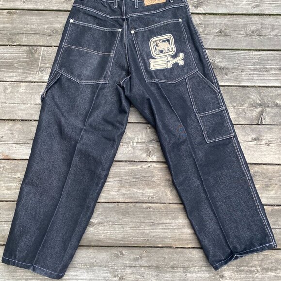 Vintage 90s Y2K EXCO Bulldog Embroidered Jeans Size 32 - Picture 6 of 10